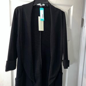 Frenchmauve Melanie Knit Tunic Blazer Black NWT